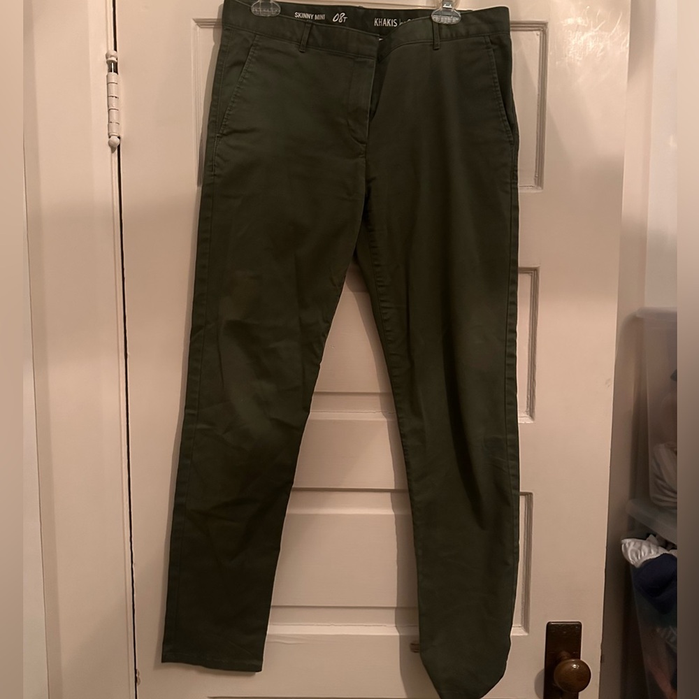 GAP Olive Skinny Mini Khakis